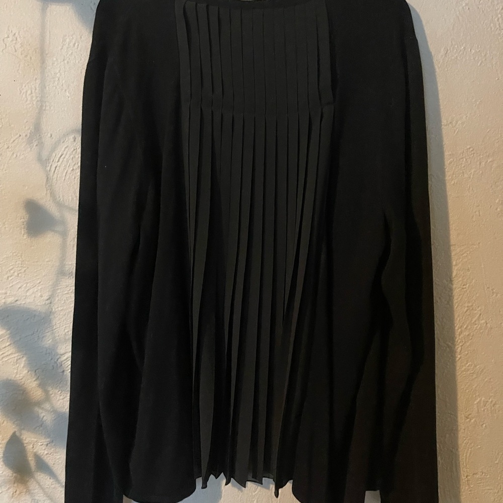 Lane Bryant Black Pleated Cardigan - Picture 5 of 6